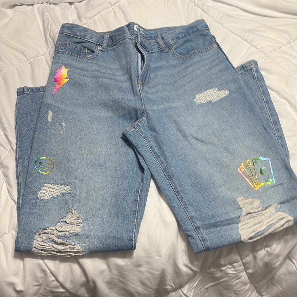 Sugar&Jade distressed Jeans with Colorful Accent 12Plus